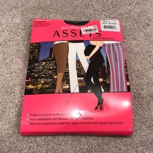 Marvelous Mama Assets Size 1 Maternity Tights Blk